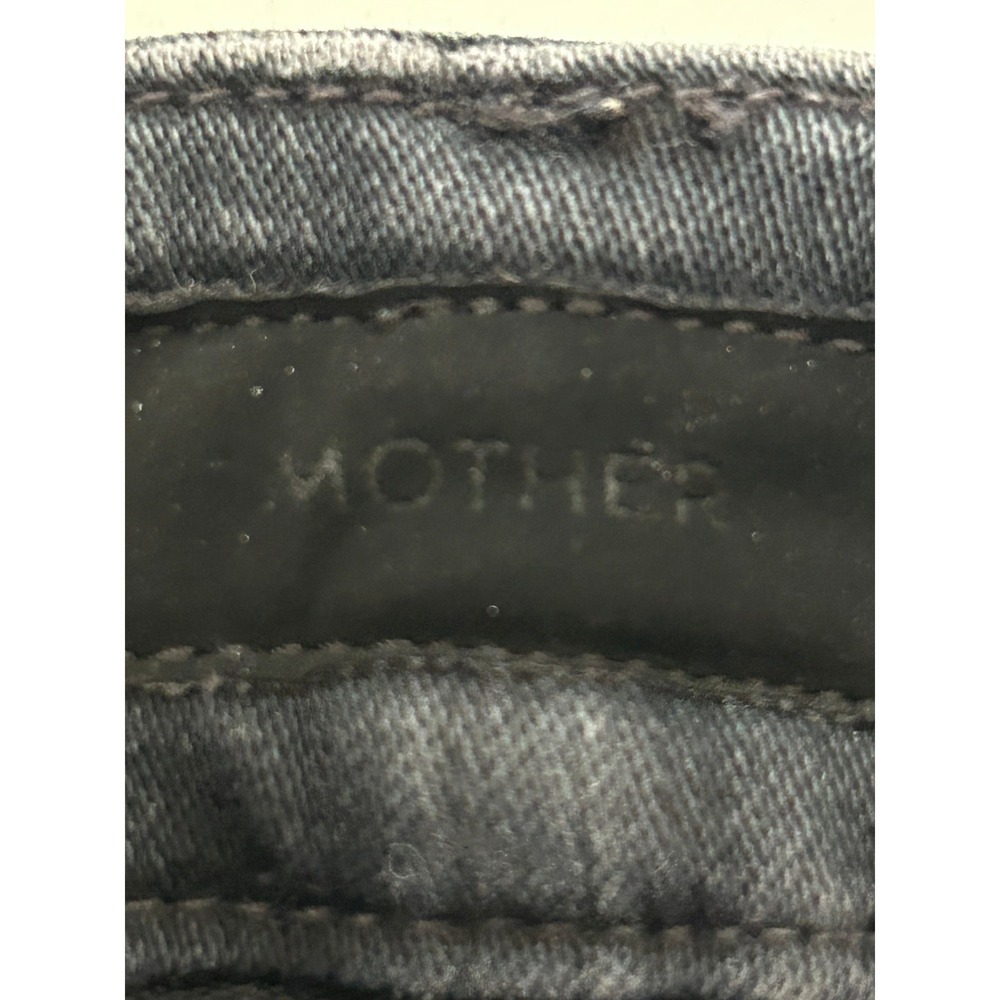 Mother The High Waisted Looker Skinny Jeans Blackbird Star Embroidered size 25 - Picture 4 of 13